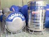 Bồn nước inox 1 khối (1000lít) Nằm & Đứng SƠN HÀ