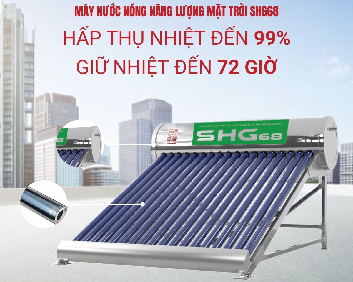 Máy nước nóng năng lượng mặt trời Lộc Phát (New)